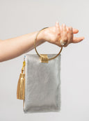 Beau & Ro Wristlet Silver Metallic / One Size The Metal Ring Wristlet | Silver