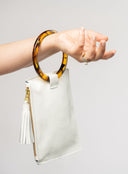 Beau & Ro Wristlet White / One Size The Acrylic Ring Wristlet | White