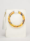 Beau & Ro Wristlet White / One Size The Acrylic Ring Wristlet | White