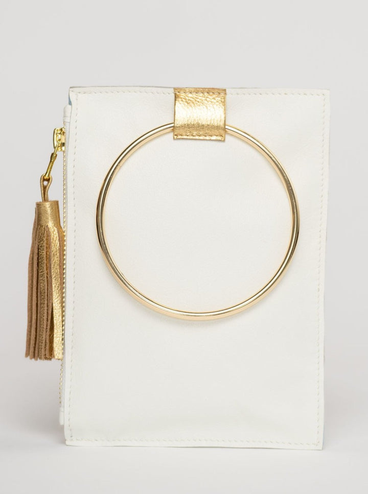 Beau & Ro Wristlet White / One Size The Metal Ring Wristlet | White