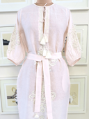 Benaras Dress Tahiti Dress in Baby Pink & Gold