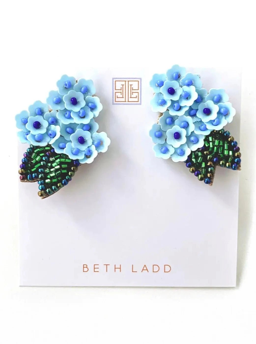 Beth Ladd Earrings Blue Hydrangea Earrings