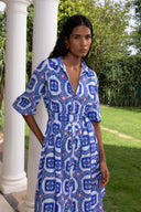 Beyond by Vera Dress Brie Dress in Palermo Sapphire