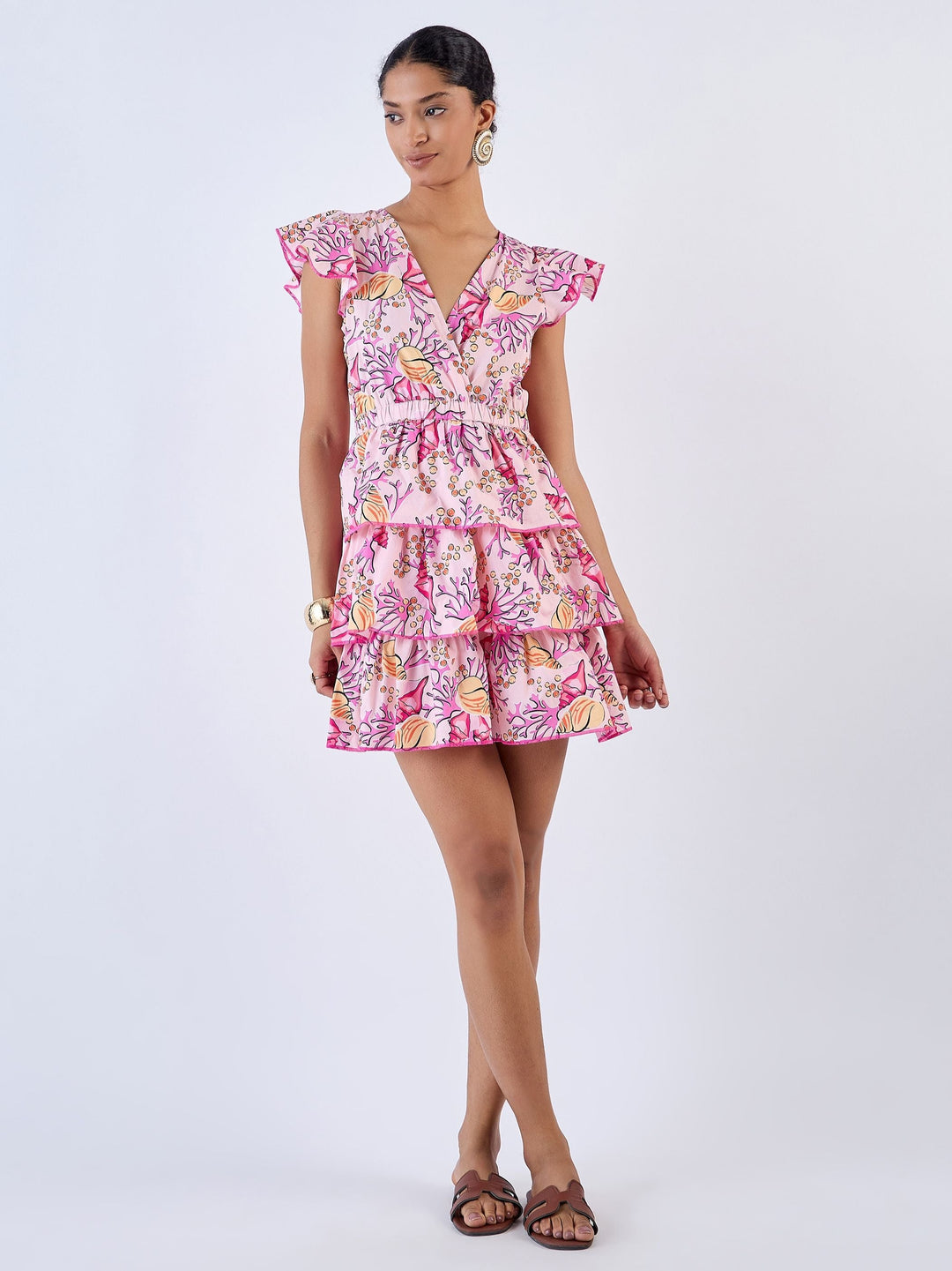 Beyond by Vera Dress Cassie Dress in Coral Garden Pink