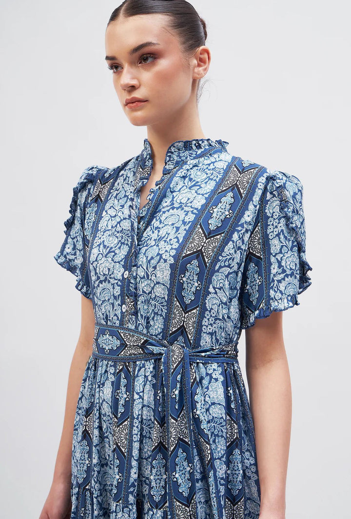 Beyond by Vera Dress Everly Dress in Arabesque Blue