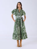 Beyond by Vera Dress Leni Dress in Fountain Green