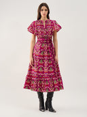 Beyond by Vera Dress Leni Dress in Holly Berry