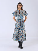 Beyond by Vera Dress Leni Dress in Last Blooms Blue