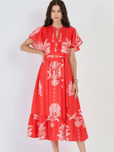Beyond by Vera Dress Leni Dress in Palm Springs Rouge