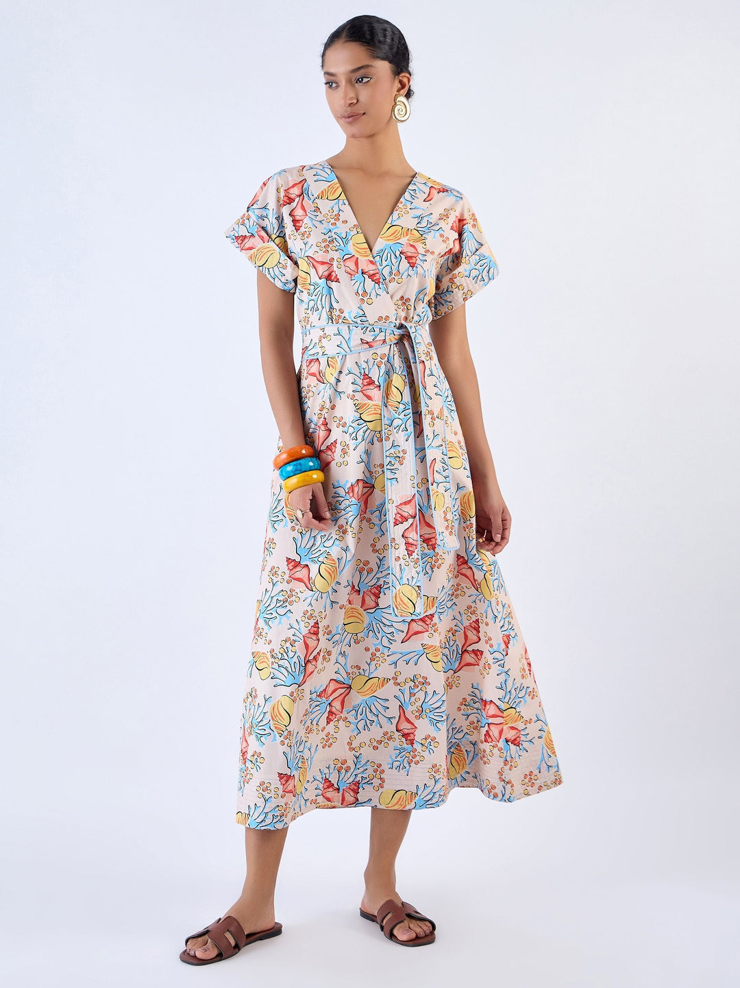 Beyond by Vera Dress Sailor Dress in Coral Garden Blue