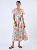 Beyond by Vera Dress Sailor Dress in Coral Garden Blue