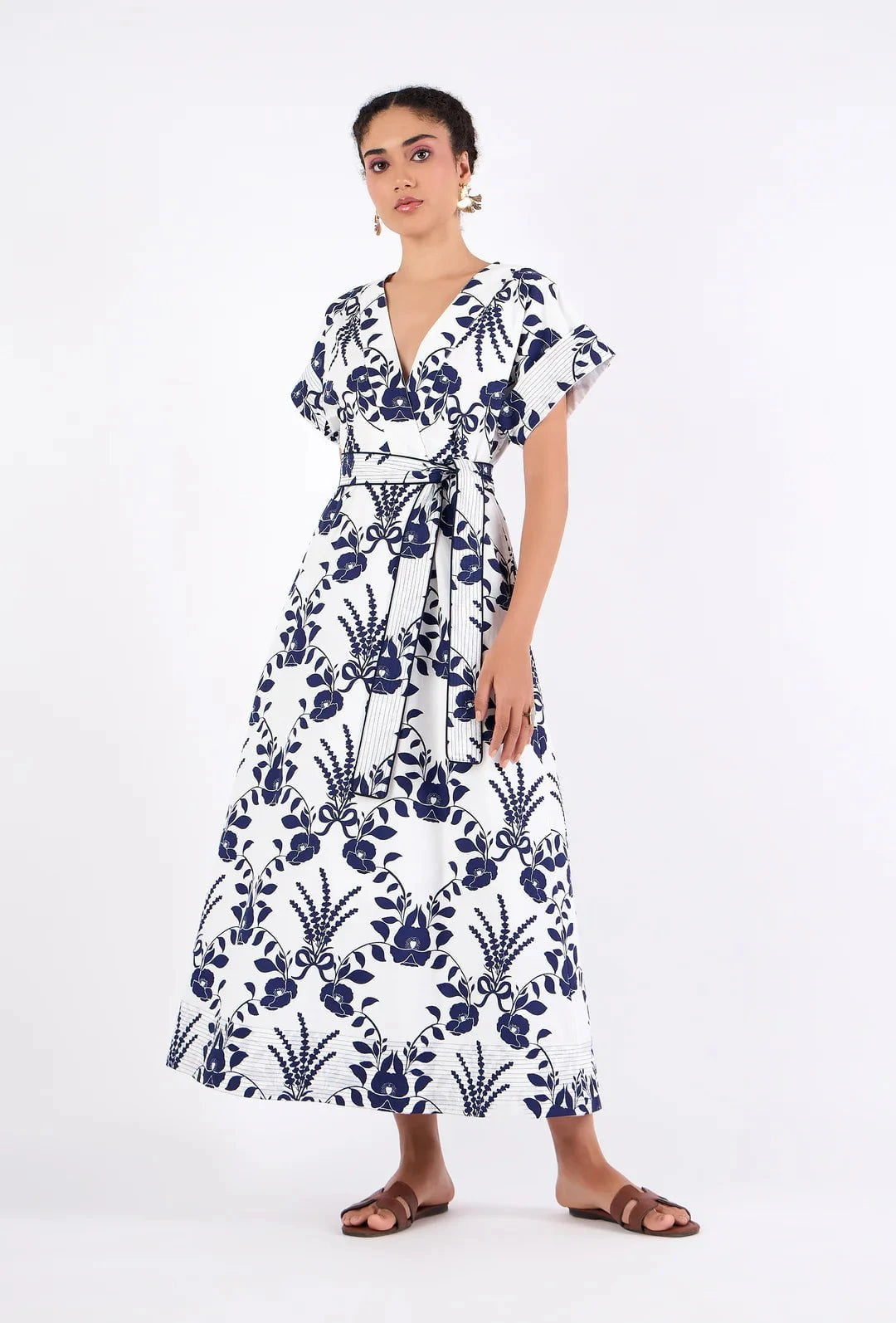 Beyond by Vera Dress Sailor Dress in Lavende Navy