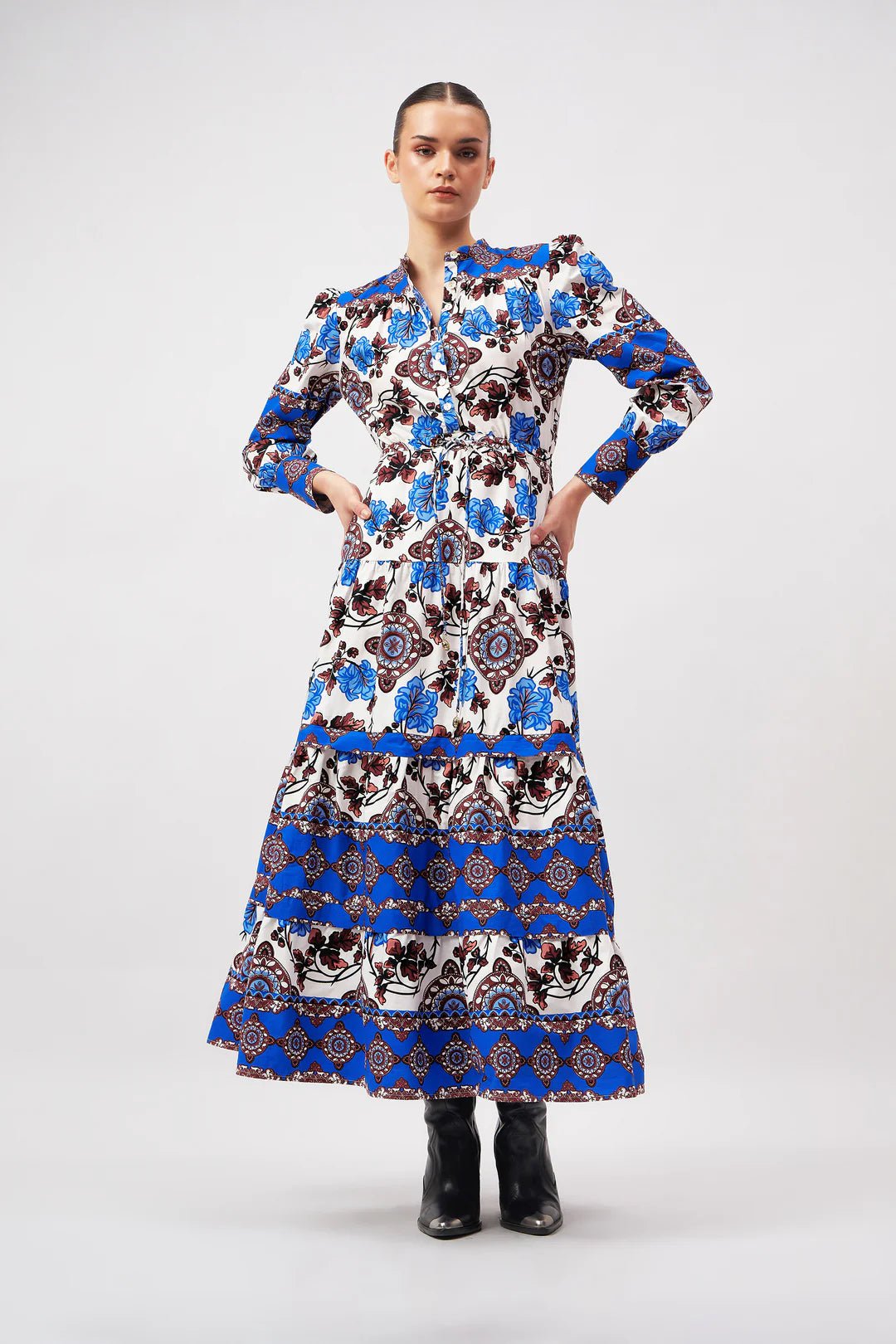 Beyond by Vera Dress Sissi Dress in Atlas Cobalt