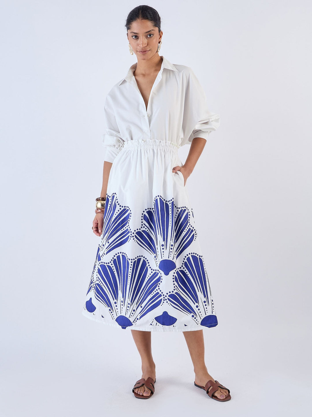 Beyond by Vera Skirts Amber Skirt in Venus Navy