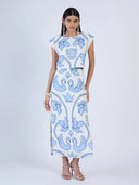 Beyond by Vera Skirts Aspen Skirt in Monaco Celeste