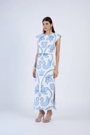 Beyond by Vera Skirts Aspen Skirt in Monaco Celeste