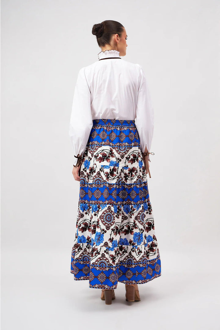 Beyond by Vera Skirts Gia Skirt in Atlas Cobalt