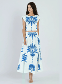 Beyond by Vera Skirts Kara Skirt in Palm Springs Navy