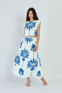 Beyond by Vera Skirts Kara Skirt in Palm Springs Navy
