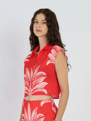 Beyond by Vera Top Alba Top in Palm Springs Rouge