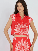 Beyond by Vera Top Alba Top in Palm Springs Rouge