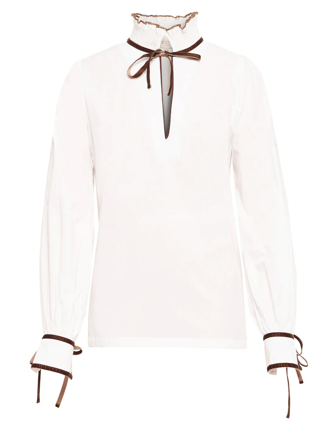 Beyond by Vera Top Jill Top in White & Brown