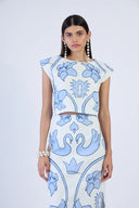 Beyond by Vera Top Piper Top in Monaco Celeste