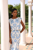 Beyond by Vera Top Piper Top in Monaco Celeste