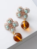 Vintage Amber Drop Earrings