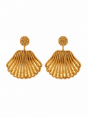 Bhavna Kanakia Earrings Gold Shell Earrings