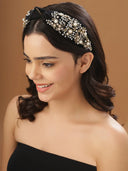 Bhavna Kanakia Headband The Aurora Luxe-Black & Gold Headband