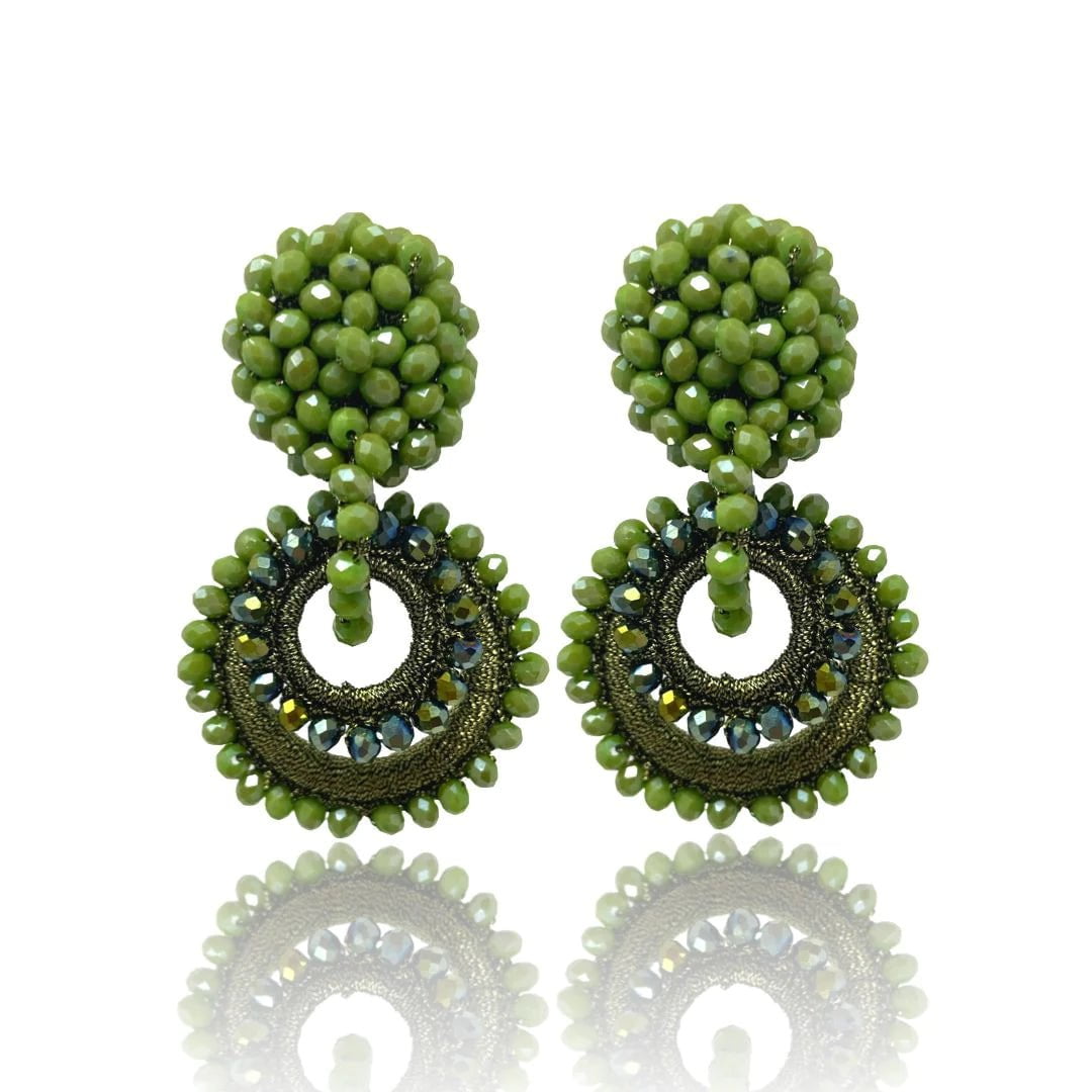 Bibi Marini Earrings Apple Green / Metallic Green Bibi Marini | Mini Sundrop Earrings