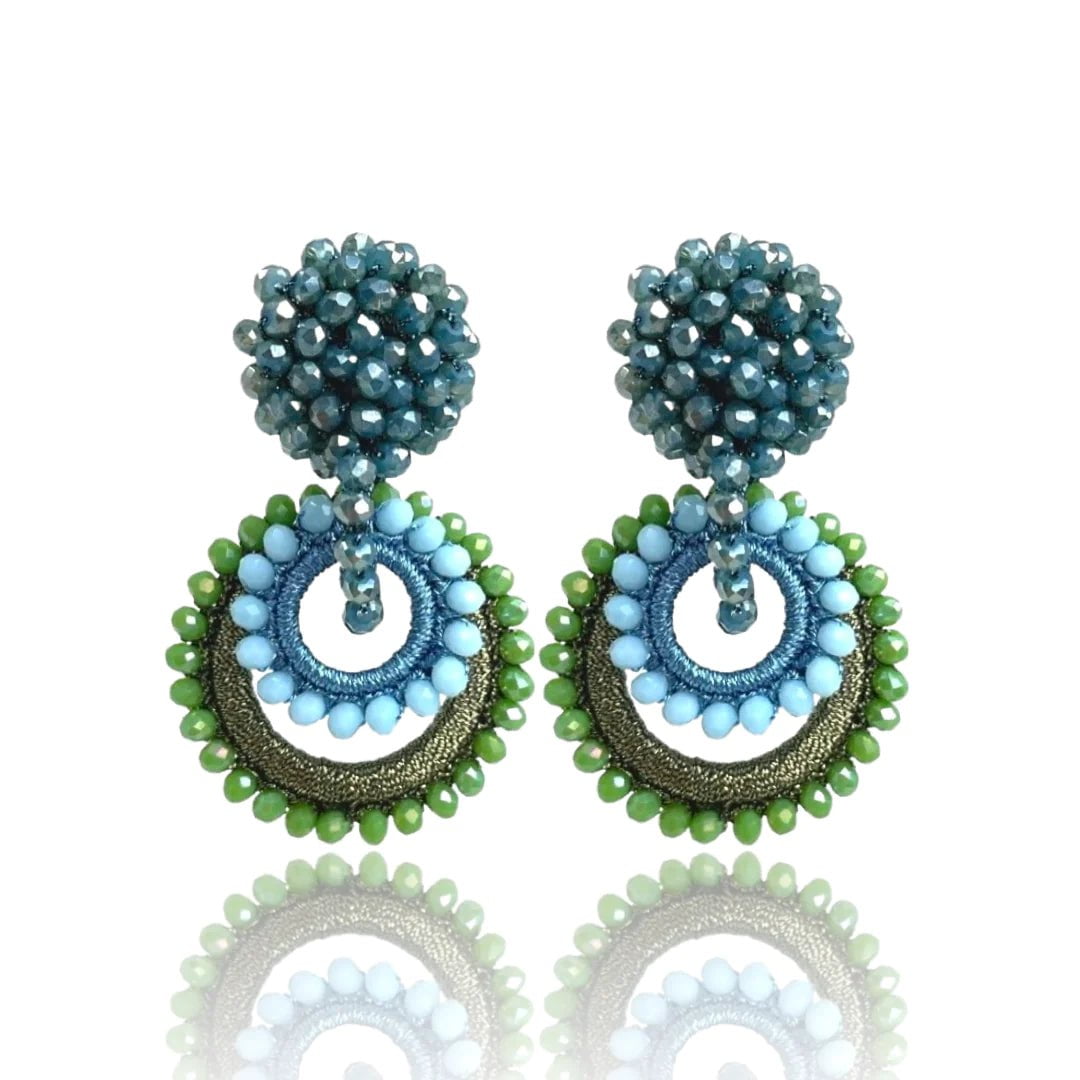 Bibi Marini Earrings Green / Light Blue Bibi Marini | Mini Sundrop Earrings