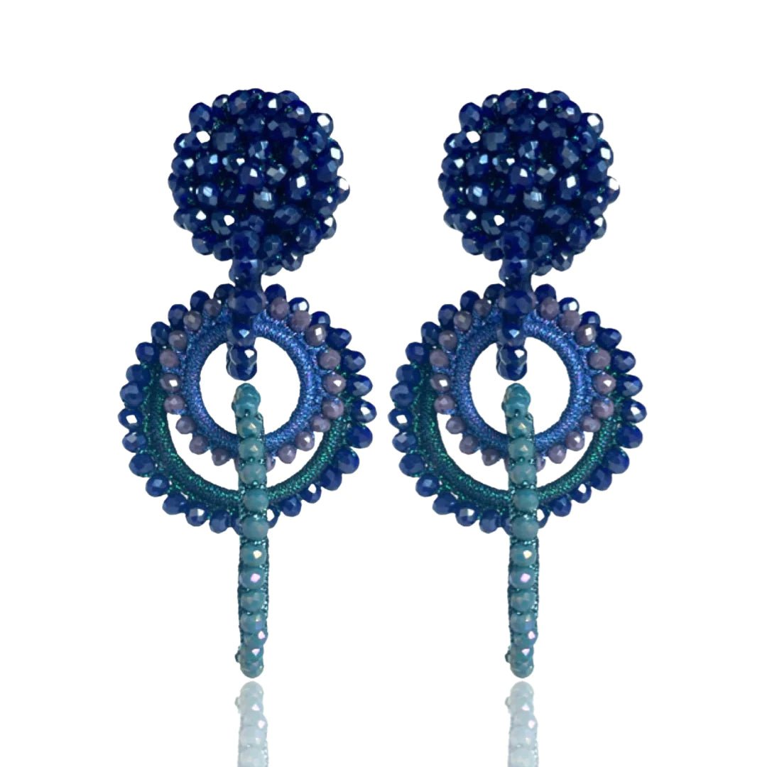 Bibi Marini Earrings Midnight Blue / Lilac Bibi Marini | Sundrop Oval Earrings