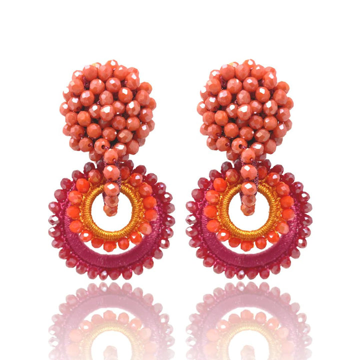 Bibi Marini Earrings Pink / Orange Bibi Marini | Mini Sundrop Earrings
