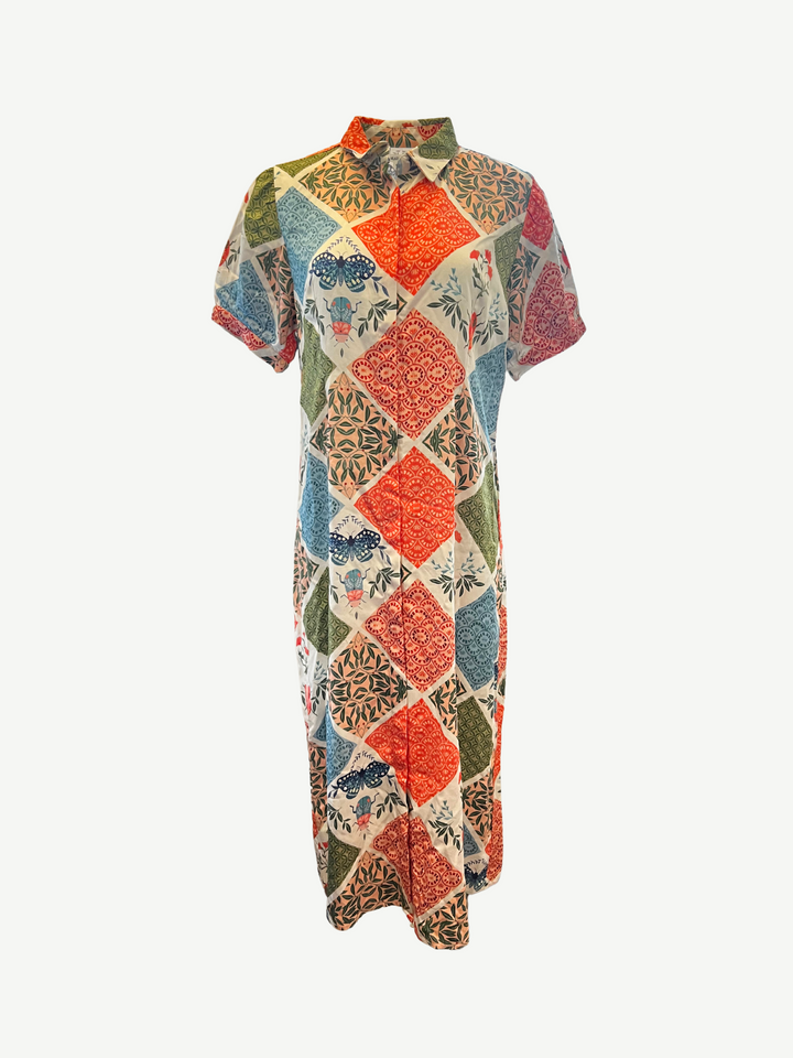 SAMPLE | The Kris Dress | Big Fall Patchwork | Small