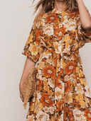 Bohemian Traders Dress Blair Shirt Dress in Rust
