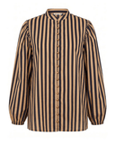 Bohemian Traders Top Belle Puff Sleeved Blouse in Stripe