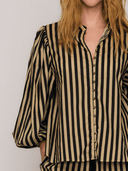 Bohemian Traders Top Belle Puff Sleeved Blouse in Stripe