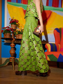Brooks Ave Skirt Elizabeth Skirt in Laser Cut Green