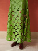 Brooks Ave Skirt Elizabeth Skirt in Laser Cut Green