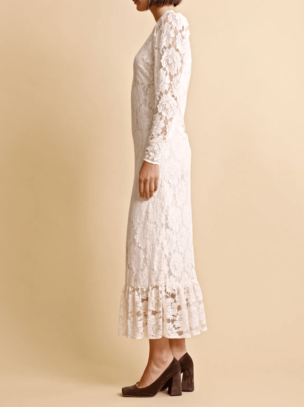 byTiMo Dress byTiMO | Lace Midi Dress in Off White