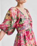 byTiMo Dress Cupro Mini Dress in Pink Blossoms