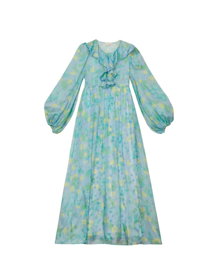 byTiMo Dress Cupro Relaxed Dress in Anemone Field