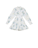 byTiMo Dress Poplin Button Down Mini Dress in Blue Field