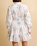 byTiMo Dress Poplin Button Down Mini Dress in Blue Field