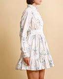 byTiMo Dress Poplin Button Down Mini Dress in Blue Field