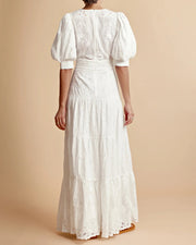byTiMo Dress Small / White byTiMO | Broderie Anglaise Maxi Dress