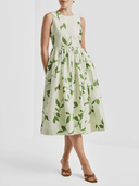 Taffeta Midi Dress in Soft Pastel Beau & Ro Taffeta Midi Dress in Soft Pastel Beau & Ro