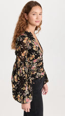 byTiMo Top byTiMO | Golden Georgette Top in Night Garden